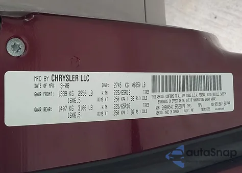 2009 Chrysler Town & Country Touring from USA, damaged, VIN 2A8HR54119R525878